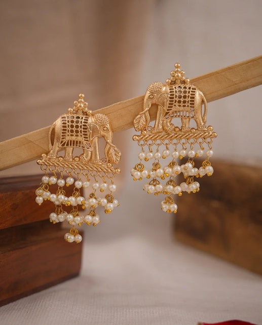 Hasti Gold Dangler Earrings